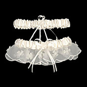 2-Piece Satin With Beading Wedding Garters