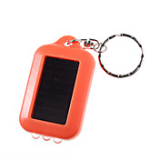 zonne-energie wit licht led en uv 3-led sleutelhanger zaklamp (oranje)