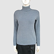 clásico jersey de cachemir de cuello alto (G-008)