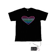 Sound und Musik aktiviert el Visualizer vu-Spektrum Tänzer T-Shirt (4 * aaa)