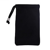 celular de moda bolsa de terciopelo vertical de teléfono (7,5 cm de ancho / negro)
