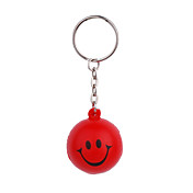 mini smile bold stil nøglering med blødt plast-rød