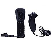 Black Remote and Nunchuk Controller + Case for Wii