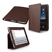 Estuche de Cuero PU para Transportar + Soporte Para Ver Películas para el Apple iPad (Marrón)