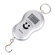 digitale gancio scala ponderazione con tracolla-argento (40kg risoluzione max/10g)