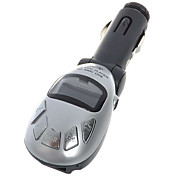 1,0 "lcd auto lettore mp3 trasmettitore FM con telecomando IR - argento (2,5 mm audio/sd/usb/dc12v)