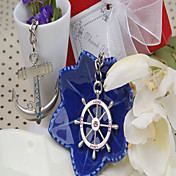 "Destinazione di nozze" amore viaggio portachiavi (set di due) in sacchetto di velluto regalo