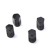 valves de pneus de luxe caps / tiges - noir (4 pièces par paquet)