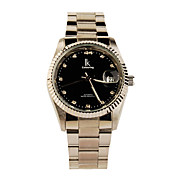 Classical Crystal Mechanical Luminous Watch with Calendar Black