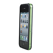 Pára-Choques para iPhone 4 (Preto - Verde Translucente)