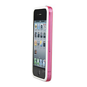 Anti-urto per iPhone 4 - Bianco- Rosa traslucido