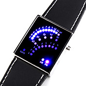 Mode 29 LED Blaulicht digitale Sportuhr mit PU-Leder-Band