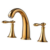 ti-pvd diffuso due manici lavandino rubinetto del bagno (qh00305-0599)