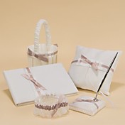 pure elegantie bruiloft collectie in wit satijn (5 stuks)