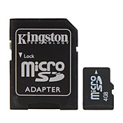 4GB MicroSD Memory Card and MicroSD Adapter