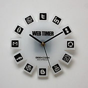 web 2.0 tema de pared pmma reloj analógico