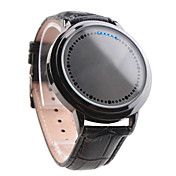 Reloj Pulsera de Pantalla Táctil LED Azul y Blanca Con Correa de Centelleo