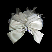 raso splendido con strass / imitazione di nozze perle casco da sposa (1187-TS-th95)
