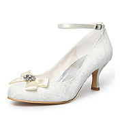 Satin oberen Mittelklasse Fersen geschlossen Zehen mit Satin Blume Hochzeit Brautschuhe (aj8950)