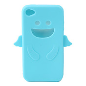 angelo di protezione in gel di silice per caso iphone4 - azzurro
