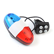 4 sons eletrônicos bicicleta sino chifre luz 6led