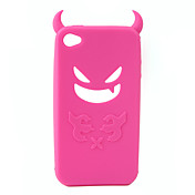 diavolo di protezione in gel di silice per caso iphone4 - rosa