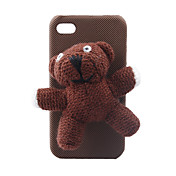 Protective Back Case w/ Cutety Bear Sticked on Back for iPhone 4