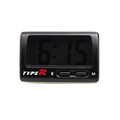 reloj electrónico del automóvil, sin luz de fondo - negro (TR-1820)