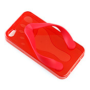 Carcasa Tipo Sandalia de TPU para el iPhone 4 - Roja