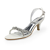 lær øvre lav hæl sandaler med rhinestone bryllup sko flere tilgjengelige farger