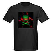 Sound und Musik aktiviert Spektrum VU-Meter el Visualizer führte T-Shirt (4 * aaa)