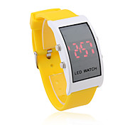 silicone morbido cinturino led rosso orologio da polso - giallo