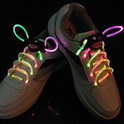 Flash crescere bastone luce colorata impermeabile led lacci delle scarpe (1 coppia)