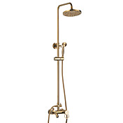 Contemporary Single Handle Wall Mount Ti-PVD Shower Faucet Set