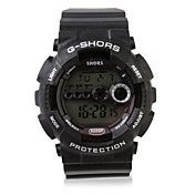 Uhr mitLED Anzeige und Silikon Band (Schwarz)
