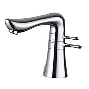 Contemporary Chrome Finish Bathroom Sink Faucet