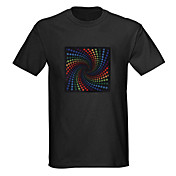 Sound und Musik aktiviert Spektrum VU-Meter el Visualizer führte T-Shirt (4 * aaa)
