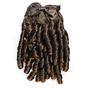 moda estilo princesa marrom extensão do cabelo encaracolado clipe