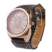 Relógio Quartz Unisexo com Bracelete Pele PU