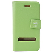 beschermende pu lederen case voor de iPhone 4 met beschermfolie (groen)