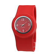 impermeable cinta de cuarzo de los niños reloj pulsera con la banda roja