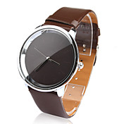 PU-Band Quarz-Armbanduhr für Frauen (Kaffee-farben)