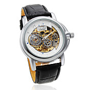 Orologio uomo, movimento automatico e meccanico, cinturino in pelle PU