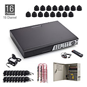16ch cctv Kit + 16St 15m schwarz-Dome-Kamera + 1TB HDD frei
