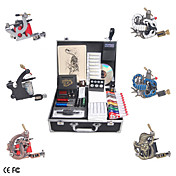 tatuaggio kit completo set con 6 cannoni tatuaggio e alimentazione lcd