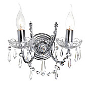 Elegant Crystal Wall Light with 2 Lights