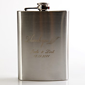 Personalized Metal 8-oz Flask - Thank you