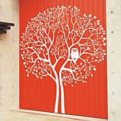 grands arbres et la chouette stickers muraux (1985-d5)
