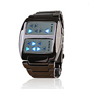 mode stalen band onder leiding horloge voor mannen (zwart)