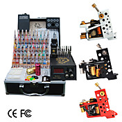 3 Cast Iron Tattoo Guns Kit with LCD Power and 40 Color Ink